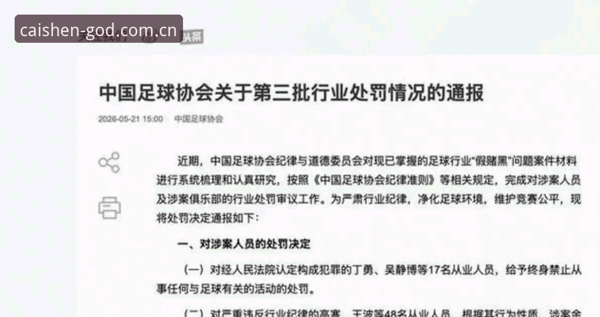 中国足协第三批禁足名单全面解析：案件细节与行业影响深度分析